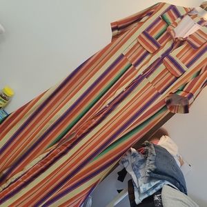 Ladies XL bright-striped Dress